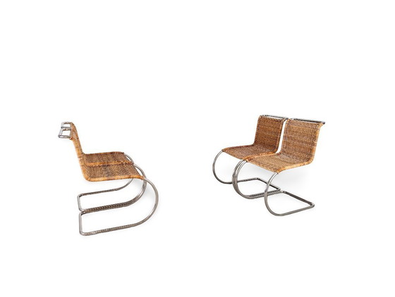 Image 1 of Set di 4 sedie Mies van der Rohe MR10 e sedie a sbalzo Tecta B42