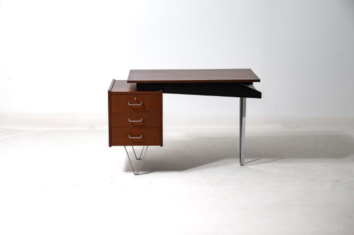 Schwebender minimalistischer Hairpin Schreibtisch von Nijkerk, 1950er Jahre