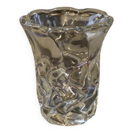 Vaso in cristallo firmato Daum Nancy Francia anni '70