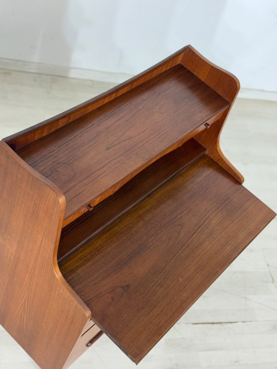 Image 1 of Danish teak secretary desk Vintage writing desk