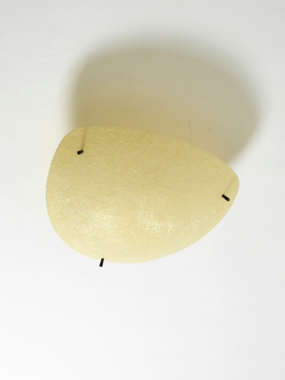 Image 1 of Bellissima e rara lampada da soffitto in fibra di vetro moderna di metà secolo
