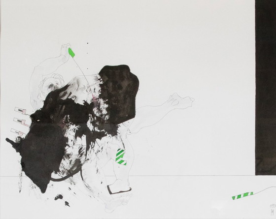 Image 1 of Marinus Boezem - tecnica mista su carta (incorniciato)