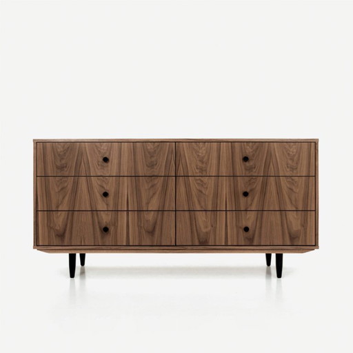 Buffet en noyer O-S13 six tiroirs