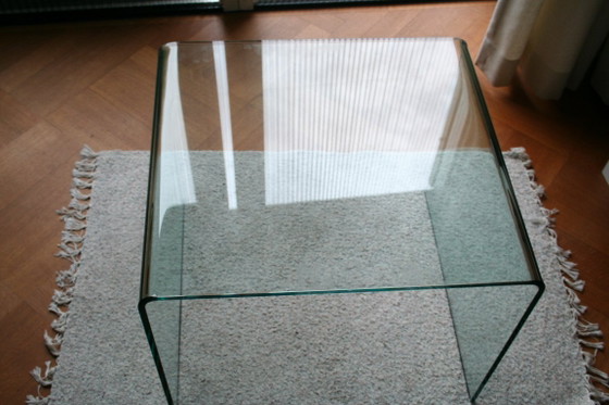 2 mesas auxiliares originales FIAM Italia D-LI – Cristal curvado – Fabricadas en Italia – Glass (photo 8 of 22)