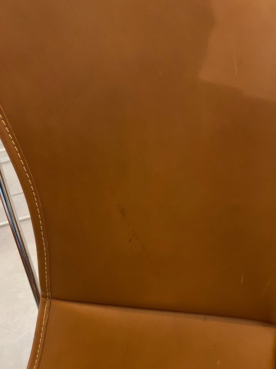 AA Butterfly Fauteuil van het merk AA[nd] - Natuurlijk bruin leer & Verchroomd frame. – Chrome, Leather (photo 6 of 7)