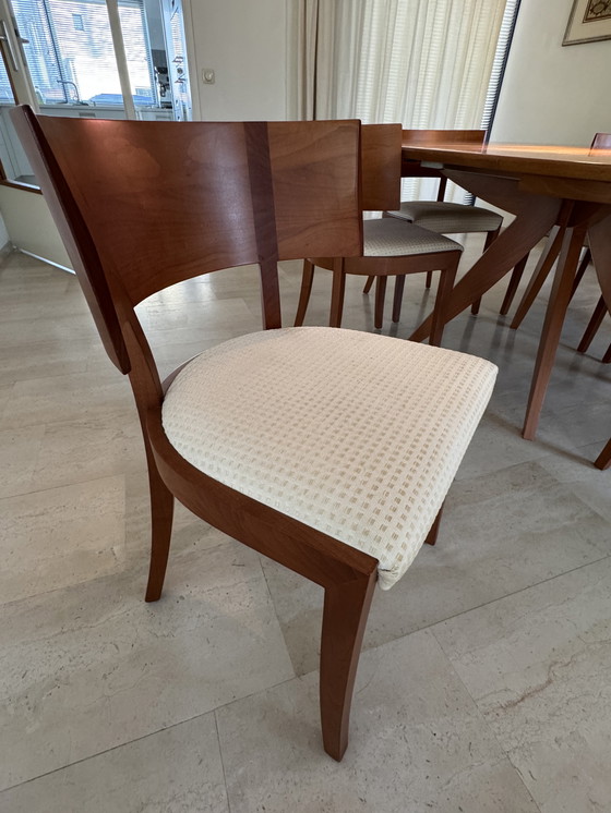 Image 1 of Tonon Dining Table with Insert Top + 6 Chairs