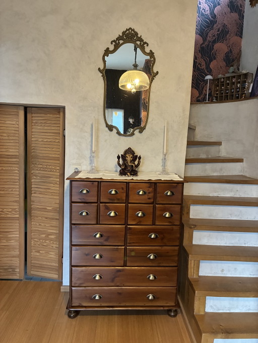 Prachtige Grenen Apothekerskast / Ladenkast
