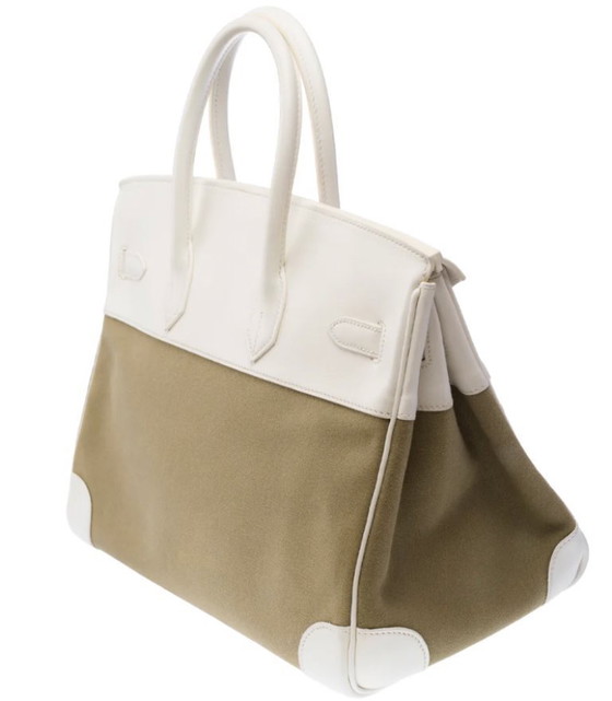 Image 1 of Sac HERMES Birkin 35 en Toile Vert - 103485 Sale price