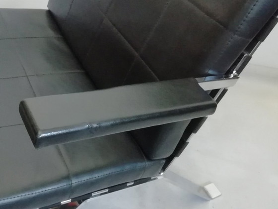 Image 1 of 1x Girsberger 1961 Lounge Eurochair 1600 H. Poltrona in pelle Eichenberger Swiss Made