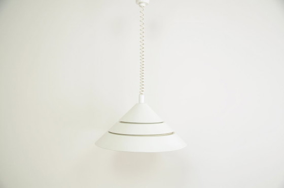 White Pull-Pendant Hans Agne Jacobsson – AB Markaryd, Pendant lamps, Metal (photo 5 of 5)