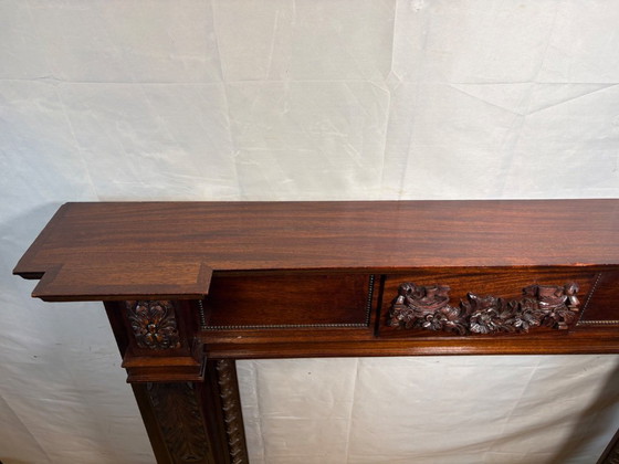 Cornice per camino antica in mogano intagliato in stile Luigi XVI - Fine XIX secolo – Oggetti decorativi (photo 8 of 12)