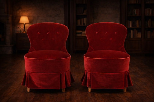 Ein Paar schwedische „Emma“-Sessel – Romantik des frühen 20. Jahrhunderts