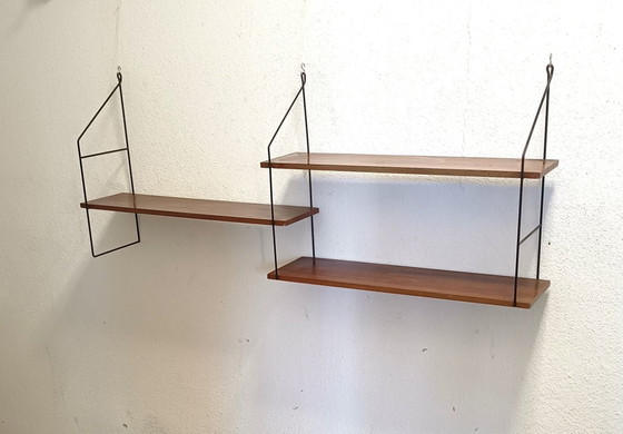 Image 1 of Scaffale da parete anni '50 con più ripiani