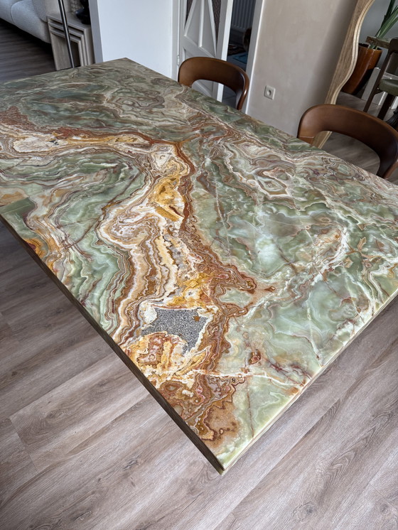 Image 1 of Marmere vintage eettafel 