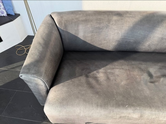 Image 1 of 2x De Sede DS-47 3-seater sofa, leather anthracite | Designer sofa, Swiss quality | DeSede DS47 couch