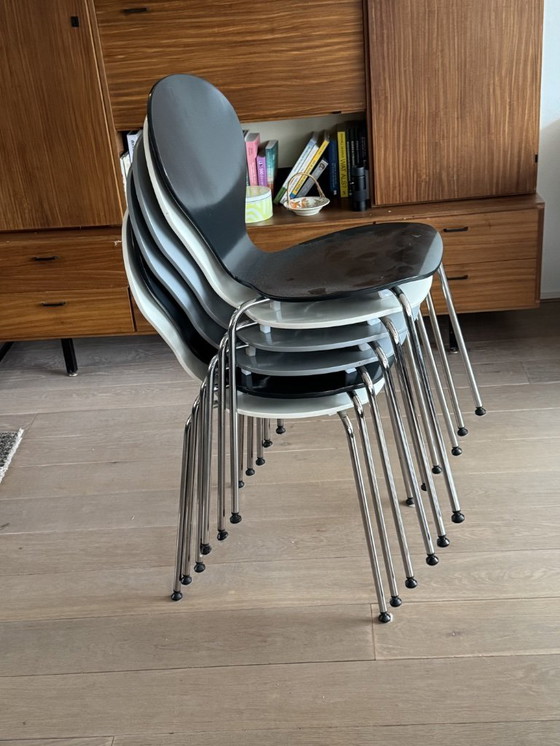 Image 1 of Danerka Rondo 6-piece dining chair, white, grey and anthracite