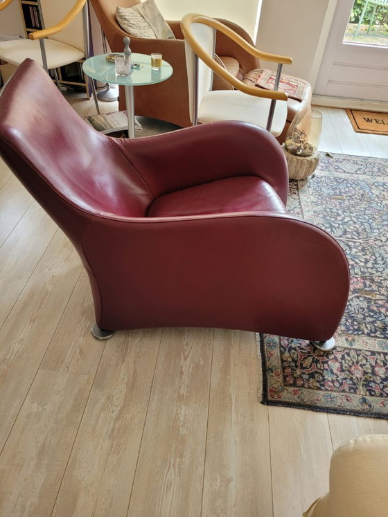 Montis Loge Poltrona – Pelle Rosso Bordeaux – Gerard Van Den Berg – Poltrone, Leather, Metal (photo 3 of 13)