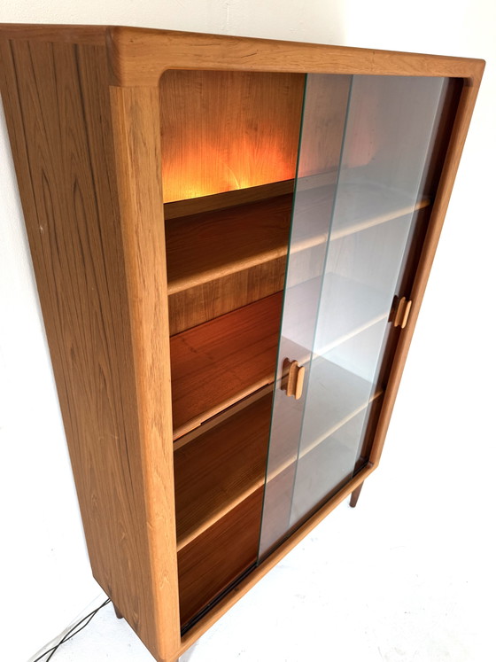 Vetrina vintage XL danese in teak, CFC Silkeborg '80 – Vetrine, Glass, Wood (photo 11 of 15)