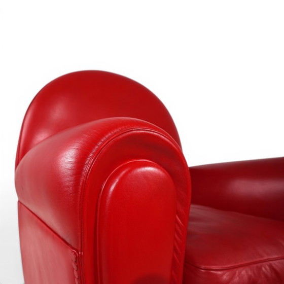 Image 1 of Poltrona Frau Vanity Fair leren fauteuil van Renzo Frau, 1990