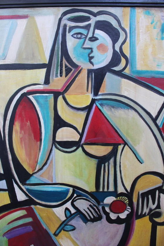 Image 1 of 1932 Surrealism Pablo Picasso Acrylic on Board
