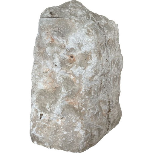 Vintage alabaster monoxyl block lamp