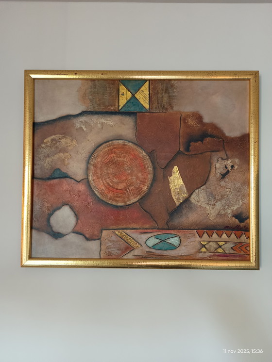 Image 1 of Pintura abstracta dorada