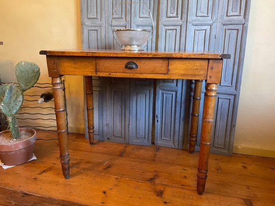 Image 1 of Small table Kitchen table Work table Side table French