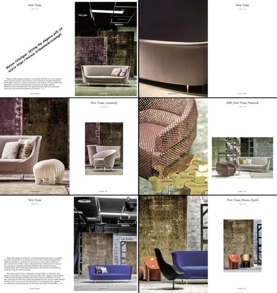 Moroso Newtone - Combinación de sofá cama con forma de lágrima extremadamente rara – Sofás esquineros, Textile (photo 5 of 7)