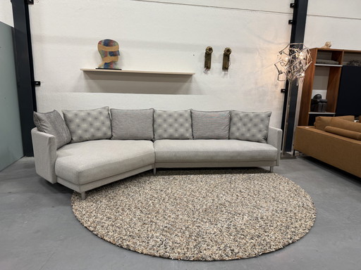 Sofá esquinero Rolf Benz Onda 26, tapizado en tela, 360 x 175 cm