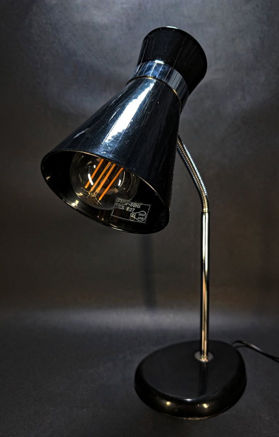 Black Vintage Diabolo Lamp – Desk lamps, Metal, Chrome (photo 2 of 6)