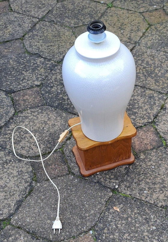 Beautiful ecru ceramic craquelé lamp base.🛋️ – Table lamps, Stone (photo 11 of 21)
