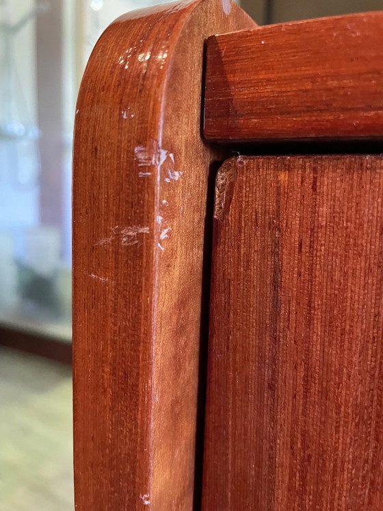 Image 1 of Commode Acajou Vintage 1960 - 4 tiroirs - Pieds Crayons