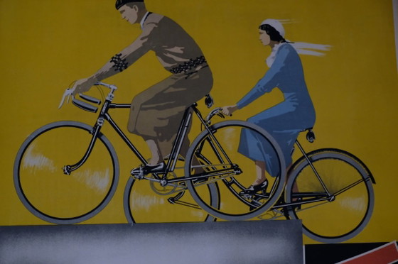 Spectacular and rare 1933 Terrot Cycles Dijon Vintage Poster – Lithographs & prints, Wood (photo 4 of 21)