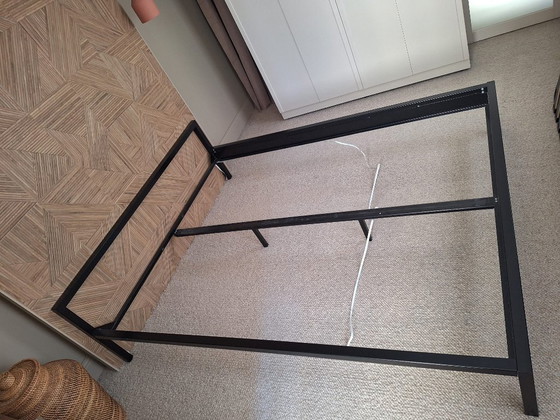 Image 1 of Letto Hans Hansen "Pure Bett" 160x200 - acciaio nero - design minimalista