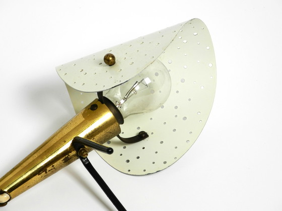 Image 1 of Coppia di splendide lampade da tavolo e da parete in ottone e metallo, in stile Mid-Century Modern, di Ernest Igl per Hillebrand