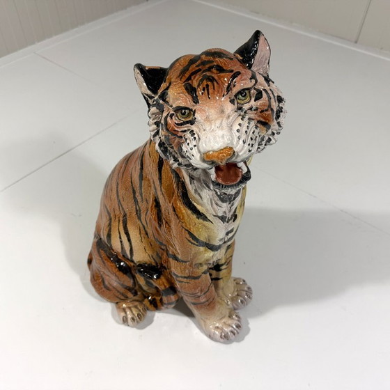 Grande Tigre in Ceramica Italia Anni '70 – Oggetti decorativi (photo 6 of 14)