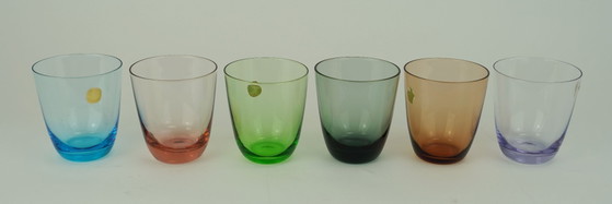 6 mid century GLASSES 1950s 60s colored glass WMF crystal glass, Glass & Decanter, Multi Color (photo 3 of 6)