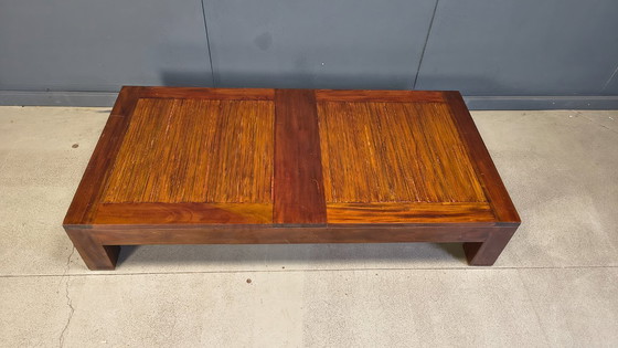 Image 1 of Table basse XXL en bambou, années 1980