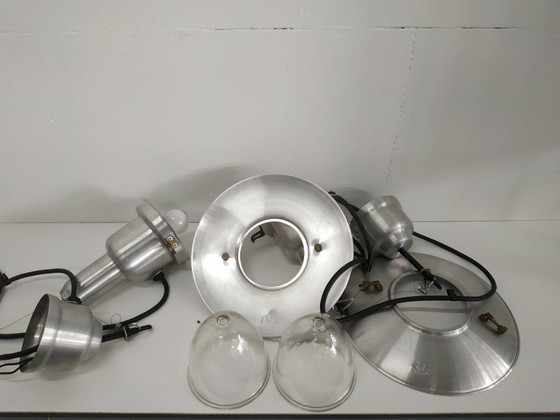 Image 1 of Set of unique and rare 'small' vintage Ucello fisherman's lamps ceiling lamp