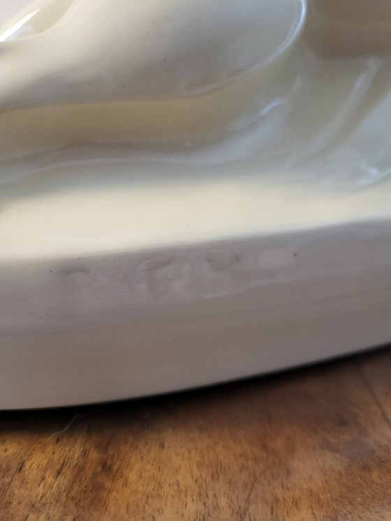 Charles Catteau Boch Frères Art Deco Panter & Slang Keramiek Ca.1930 – Decoratieve objecten, Porcelain (photo 9 of 11)