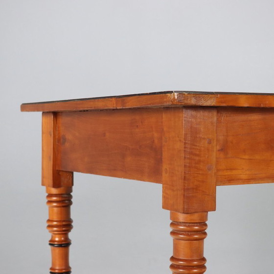 Image 1 of Cherry table with ebonized moldings