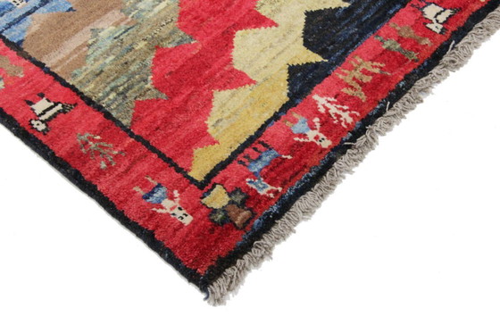 Image 1 of Original Persian carpet Gabbeh Ghashghai Oriental carpet 198 cm x 113 cm Old Natural