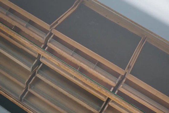 Image 1 of Antiker deutscher Ladentisch aus Eiche / Kurzwarenschrank / Vitrine, ca. 1950