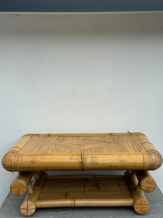 Vintage Bamboe Salontafel – Rattan, Bamboo (photo 5 of 11)
