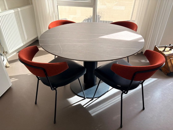 4 Design Eetkamerstoelen Slice - Bree's New World – Leer, Metaal (photo 5 of 5)