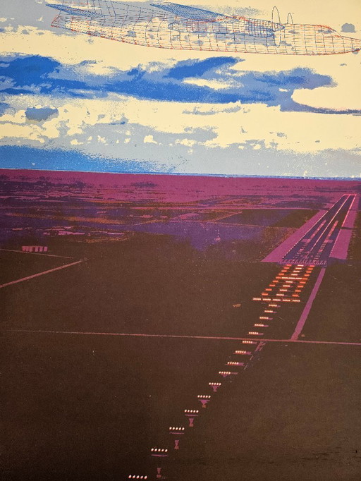 Sérigraphie sur papier épais Henk van der Vet landing