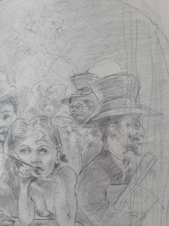 Image 1 of 2 Dibujos a pluma de Henry Toulouse Lautrec