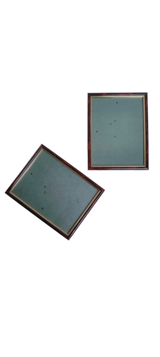2 smoky brown vintage photo frames