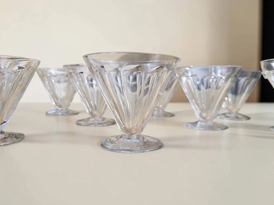 Baccarat - 9 kristallen wijnglazen model REX uit de jaren 1920/30 Art Deco. – Glazen & Karaffen, Crystal (photo 2 of 9)
