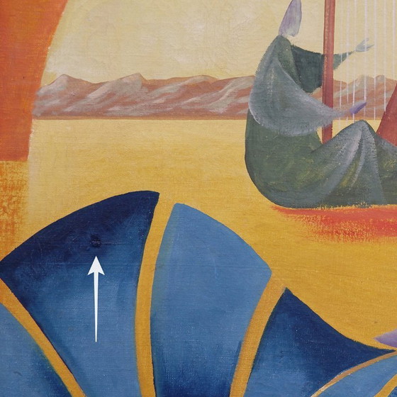 Image 1 of Walter Lewy 1905-1995 Scena surrealista - firmata e datata 1974.